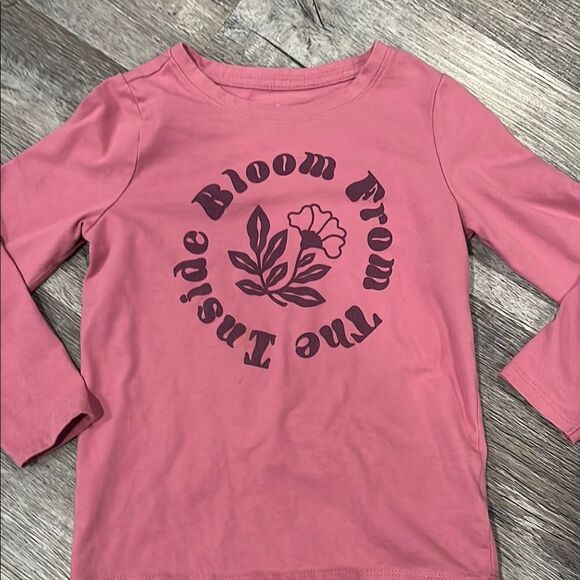 Kids Pink Graphic Long Sleeve Shirt - Picture 1 of 4